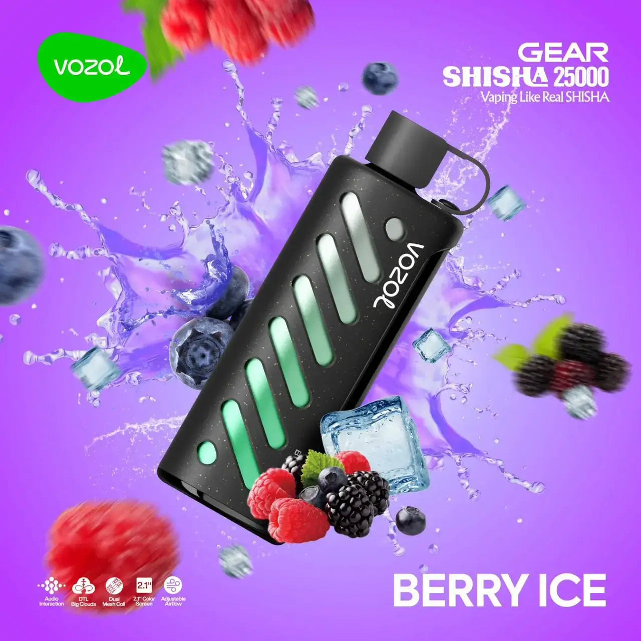 Vozol Gear Shisha 25000 Berry ice