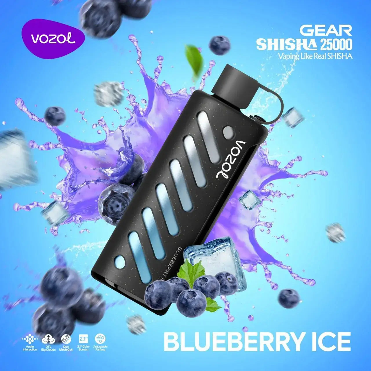 Vozol Gear Shisha 25000 Blueberry ice