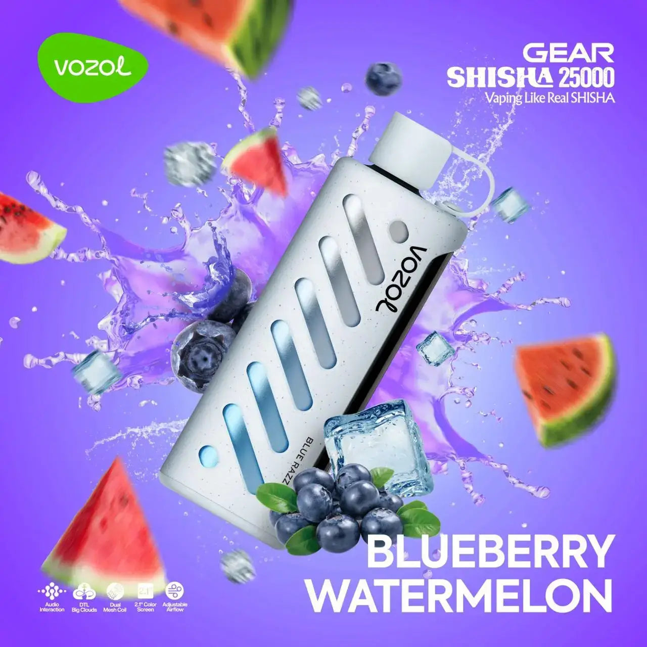 Vozol Gear Shisha 25000 Blueberry Watermelon