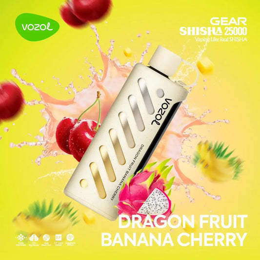 Vozol Gear Shisha 25000 Dragon Fruit Banana Cherry